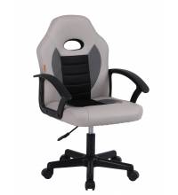 Кресло детское компьютерное CHAIRMAN CH111 экокожа, серый/светло-серый