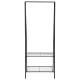 Вешалка для плечиков BOOMHOUSE GR-004 (в1530*ш600*г360мм), 2 полки, металл, черная, 701439. Фото товара с разных ракурсов.