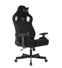 Кресло игровое Knight Outrider черный Light-20 с подголов. крестов. металл