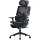 Кресло Cactus CS-CHR-MC01-BLBK синий сиденье черный сетка/ткань с подголов. крестов. пластик подст.для ног. Фото товара с разных ракурсов.